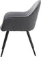Eetkamerstoel Minto Met Armleuning Grijs Fabric - Giga Living