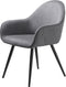 Eetkamerstoel Minto Met Armleuning Grijs Fabric - Giga Living