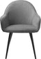 Eetkamerstoel Minto Met Armleuning Grijs Fabric - Giga Living