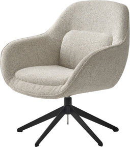 Eetkamerstoel Off White stof - Draaibaar - Lynn - Giga Living