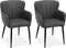 Eetkamerstoel Pedri - Antraciet (set van 2 stuks)