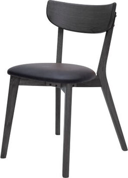 Eetkamerstoel Pero eiken zwart Pu-leer - zwart