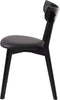 Eetkamerstoel Pero eiken zwart Pu-leer - zwart