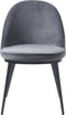 Eetkamerstoel Steel Grijs - Velvet - Stoel Gain - Giga Living