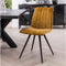 Eetkamerstoel Stitch Velvet - Okergeel | Meubelplaats (set van 4)