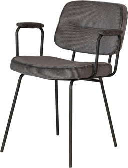 Eetkamerstoel, stof Corduroy, C230 antraciet