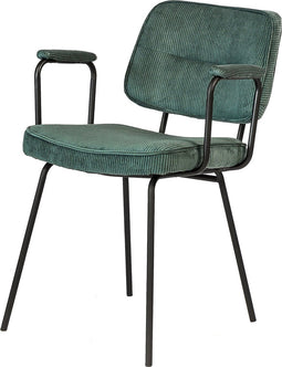 Eetkamerstoel, stof Corduroy, C610 groen