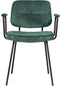 Eetkamerstoel, stof Corduroy, C610 groen