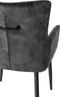 Eetkamerstoel, stof Vintage Velvet, V230 antraciet
