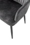 Eetkamerstoel, stof Vintage Velvet, V230 antraciet
