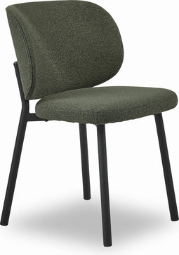 Eetkamerstoel Swan Forest Green Bouclé - Giga Living