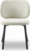 Eetkamerstoel Swan Off White Bouclé Semi-Kd - Giga Living