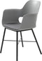 Eetkamerstoel Textiel Grijs - Zithoogte 47cm - Metaal - Stoel Whistler - Giga Living