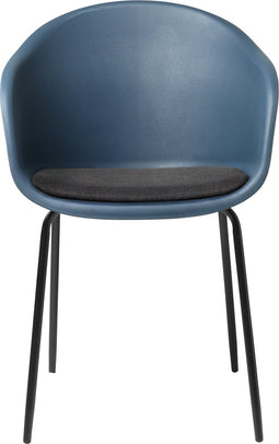 Eetkamerstoel Topley Met Armleuning Donker Blauw - Giga Living