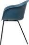 Eetkamerstoel Topley Met Armleuning Donker Blauw - Giga Living