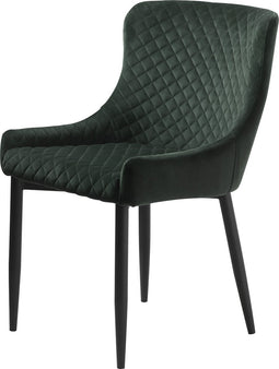 Eetkamerstoel Velvet Groen - Zithoogte 49cm - Stoel Ottowa - Giga Living