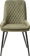 Eetkamerstoel Velvet Olijfgroen - Metaal - 58x52x85cm - Stoel Milton - Giga Living