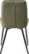 Eetkamerstoel Velvet Olijfgroen - Metaal - 58x52x85cm - Stoel Milton - Giga Living