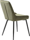 Eetkamerstoel Velvet Olijfgroen - Metaal - 58x52x85cm - Stoel Milton - Giga Living