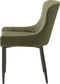 Eetkamerstoel Velvet Olijfgroen - Zithoogte 49cm - Stoel Ottowa - Giga Livving
