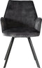 Eetkamerstoel, Vintage Velvet, V230 antraciet