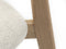 Eetkamerstoel Wit Bouclé - Naturel Eiken - 50x46x81cm - Elim - Giga Living