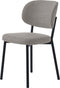 Eetkamerstoel Zandkleur Stof - 48x53x81,2cm - Fowler - Giga Living