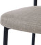 Eetkamerstoel Zandkleur Stof - 48x53x81,2cm - Fowler - Giga Living