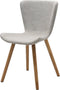 Eetkamerstoel Zandkleur Stof - Naturel Eikenhout - Teslin - Giga Living