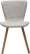 Eetkamerstoel Zandkleur Stof - Naturel Eikenhout - Teslin - Giga Living