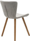 Eetkamerstoel Zandkleur Stof - Naturel Eikenhout - Teslin - Giga Living