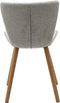 Eetkamerstoel Zandkleur Stof - Naturel Eikenhout - Teslin - Giga Living