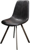 Eetkamerstoel ziggy plat frame - zwart (set van 4)