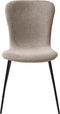 Eetkamerstoel Zonder Armleuning - Zandkleur - 47x47x85cm - Delta - Giga Living