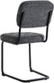 Eetkamerstoelen Flexa Antraciet Stof Set van 2