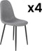Eetkamerstoelen Set van 4 set - Scandinavische stijl - Modern Design - Grey - Stof