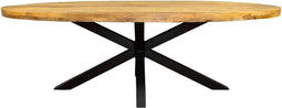 Eetkamertafel Denise - Eettafel ovaal - Mangohout Naturel 210 cm