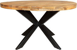 Eetkamertafel industrieel - Eetkamertafel Sanne - Eettafel mangohout 120 cm