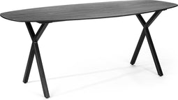Eetkamertafel ovaal, 200x100 cm, M340 zwart