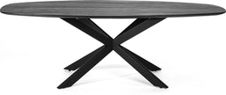 Eetkamertafel ovaal, 230x110 cm, M340 zwart