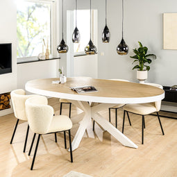 Eetkamertafel ovaal, Lennox, L350 eiken