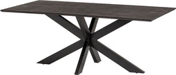 Eettafel Aletta 160 cm verjongde rand mangohout - Zwart