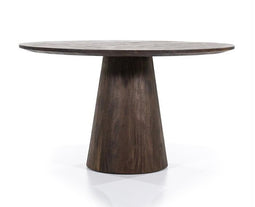 Eettafel Aron Rond 130 - Bruin | Eleonora
