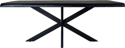 Eettafel Arvu 200 cm - Zwart Mangohout Spinpoot