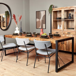 Eettafel Ben - eetkamertafel industrieel - mangohout 230 cm