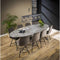 Eettafel betonlook ovaal 240 cm - Grijs
