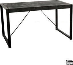 Eettafel Britt mangohout 220 x 90 cm - Zwart
