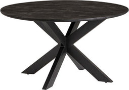 Eettafel Colombia 140 cm Rond mangohout - zwart | Meubelplaats
