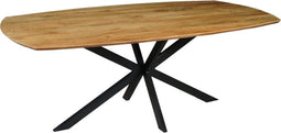 Eettafel Colorado Deens ovaal mangohout 160x90x77 cm - metalen matrix - naturel
