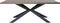 Eettafel Donkerbruin - Eikenhout & Metaal - 100x200x75cm - Eettafel Arno Smoked - Giga Living